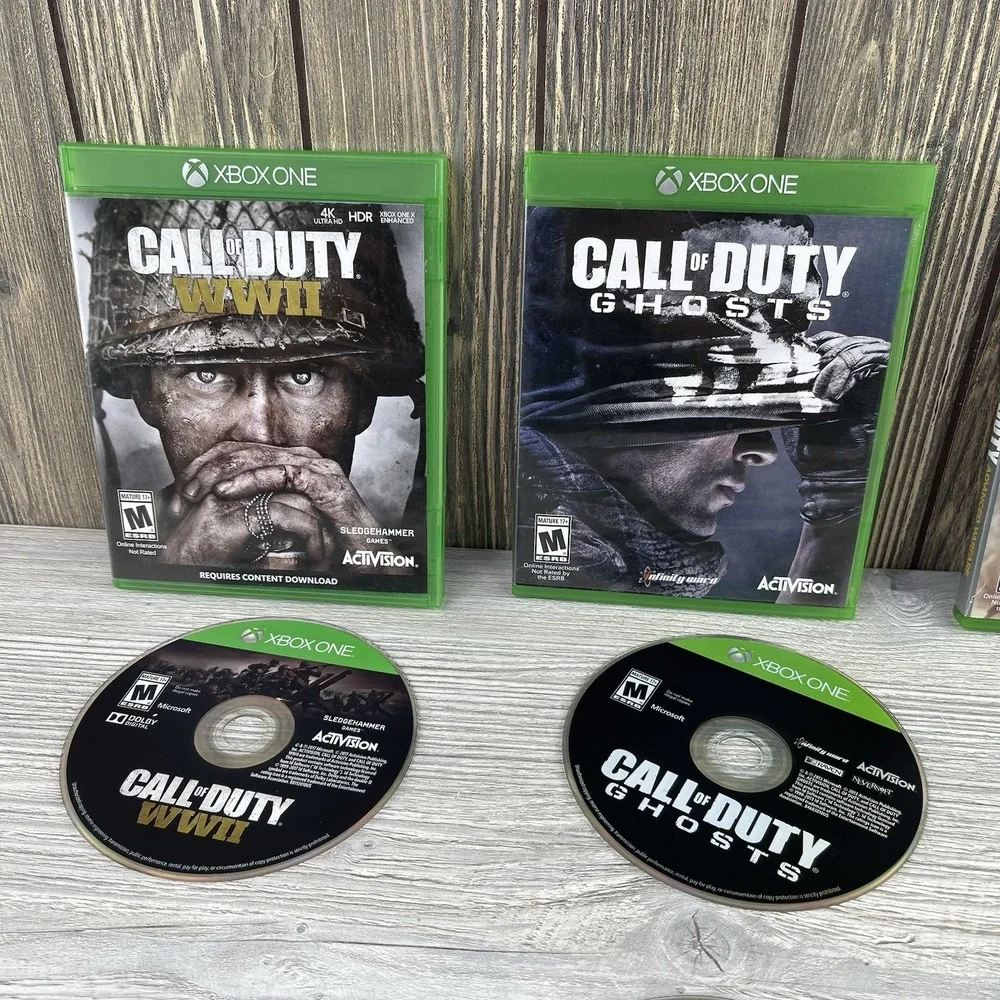 Xbox One Call Of Duty Games Lot Of 4 Modern Warfare-advanced Warfare- Ghosts